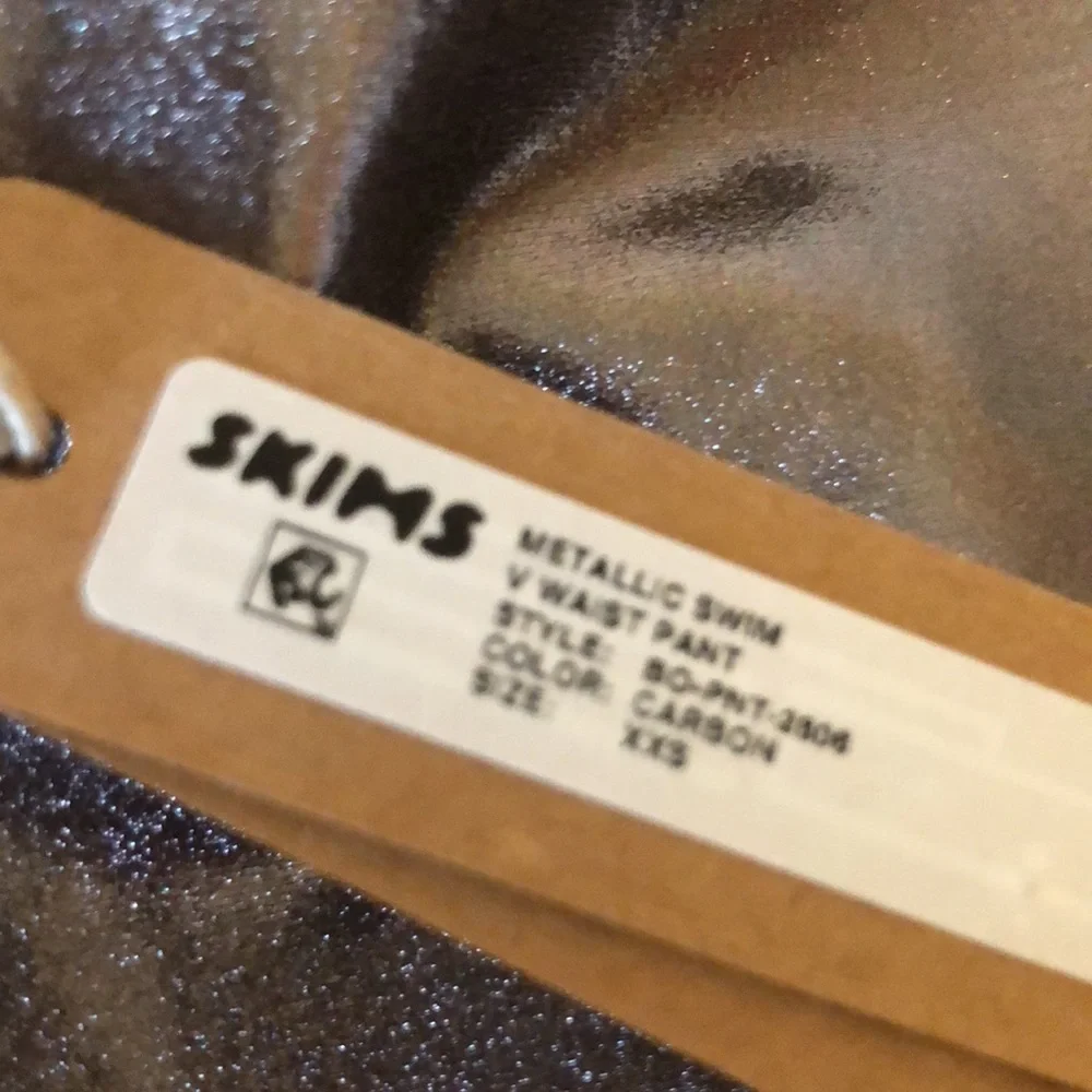 NWT Skims metallic swim pant size XXS - Picture 7 of 15